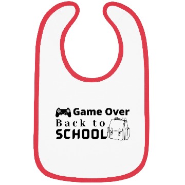 Discover Game Over Back To School cool Bibs