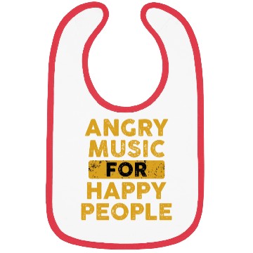 Discover Musician Gift Angry Music For Happy People music Bibs