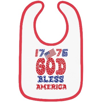 Discover 1776 GOD BLESS AMERICA FOR FREEDOM Bibs