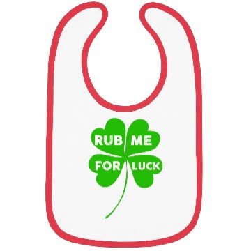 Discover Saint Patrick Rub Me For Luck aesthetic retro Bibs