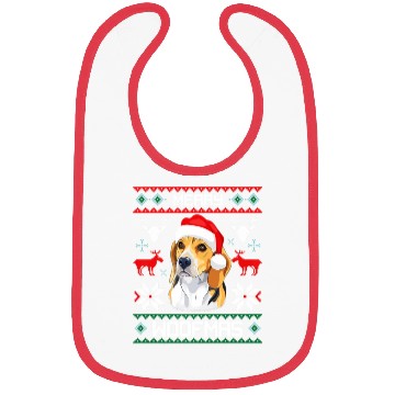 Discover Merry Woofmas Dog Beagle Ugly Bibs
