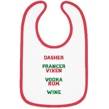 Discover Beer Wine Tequila Reindeer Bibs