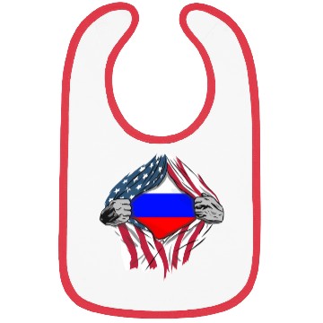Discover Russian American Blood Inside Me Country Flags Bibs