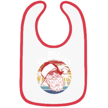 Discover Mele Kalikimaka Hipster Santa Palm Trees Bibs
