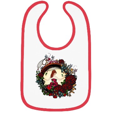 Discover Art Nouveau princess in the rose garden Bibs