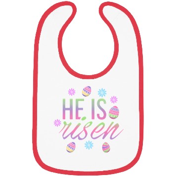 Discover He Is Risen Easter Christian Message Easter Eggs Bibs