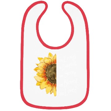 Discover Sunflower - I Am Enough - Sunflower Bibs