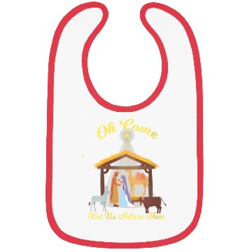 Discover Let Us Adore Him - Advent Nativity Scene North Bibs