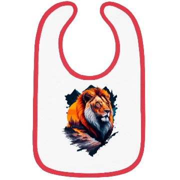 Discover Abstract Lion illustration Bibs