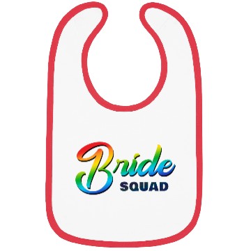 Discover Bride Squad Rainbow Bibs