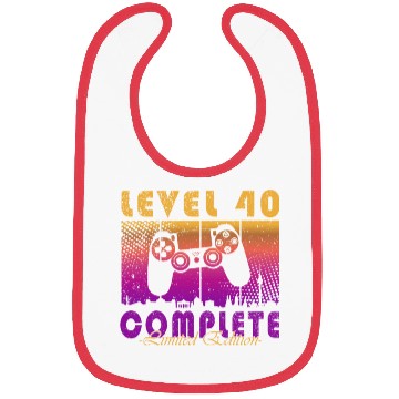 Discover 40th Birthday Gaming Level 40 Complete Gamer Bibs