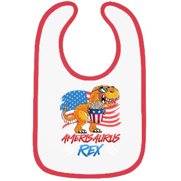 Discover Amerisaurus Rex America Party Independence Day Bibs