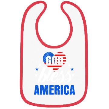 Discover God Bless America Independence Day Party USA Bibs