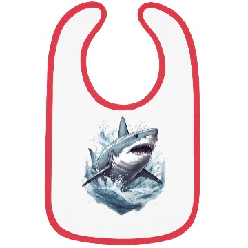 Discover Captivating Shark Depiction Bibs