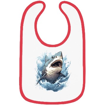 Discover Captivating Shark Depiction Bibs