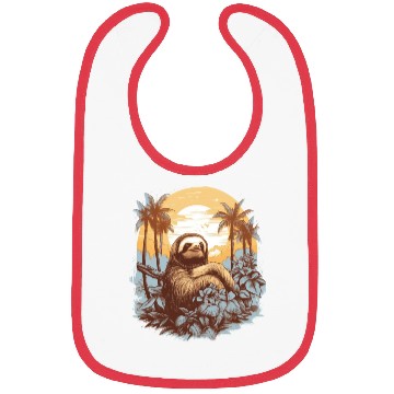 Discover Cozy Sloth Illustration Bibs