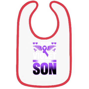Discover I Wear Violet For My Son Hodgkins Lymphoma Bibs