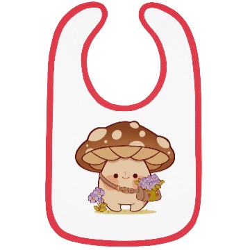 Discover Flower Picking Mushroom Bibs