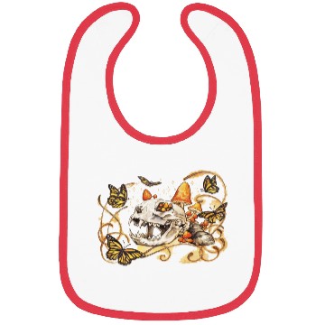 Discover Cat Skull And Butterflies Bibs