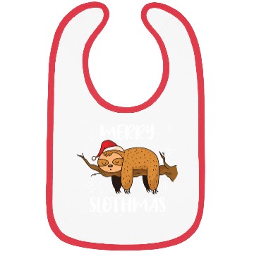 Discover Merry Slothmas Sloth For Sloth Bibs