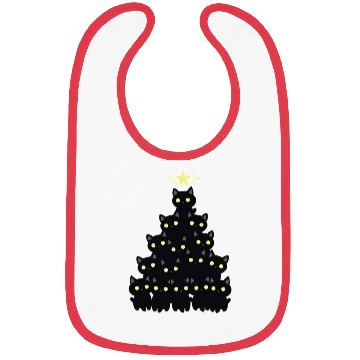 Discover Merry Catmas Black Cat Bibs