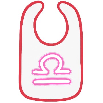Discover Libra Zodiac Sign Neon Pink Bibs