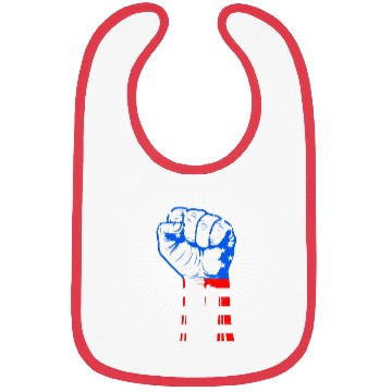 Discover American Fist Stars and Stripes USA Party Bibs