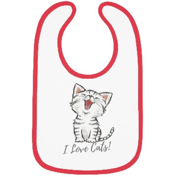 Discover I LOVE CAT Bibs