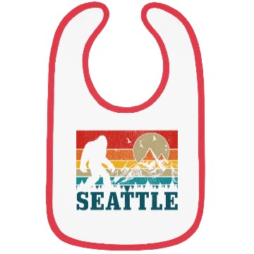 Discover Seattle Washington Bigfoot Mountains Bibs