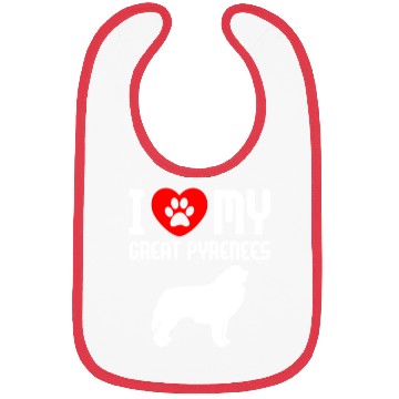 Discover I Love My Great Pyrenees Bibs
