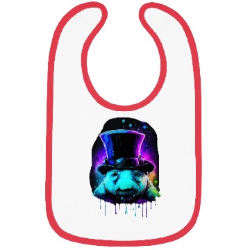 Discover Cute Tardigrade in a Top Hat - Retro Disco Drip Ar Bibs
