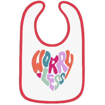 Discover Happy More Worry Less Aesthetic Trend Bibs