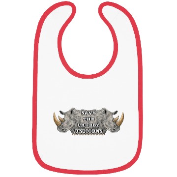 Discover Save The Chubby Unicorns Rhinoceros Design Bibs