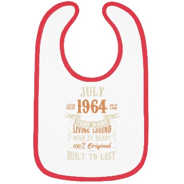 Discover July 1964 Birthday Surprise Bibs