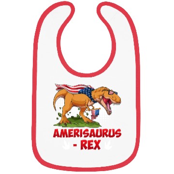 Discover Amerisaurus Rex America Party Independence Day Bibs