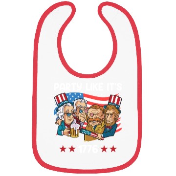 Discover Party like it's 1776 Independence Day Presidents Bibs