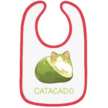 Discover Catacado Funny Avocado Kawaii Cat Lover Bibs