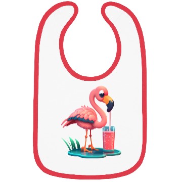 Discover Summer Flamingo Bibs