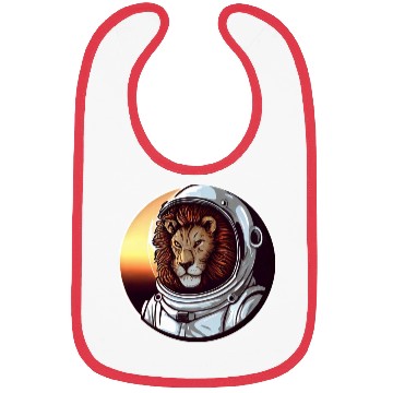Discover Lion Astronaut - Adventurous Space Design Bibs