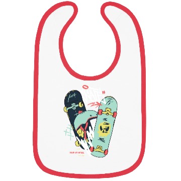 Discover Modern Illustrated Skateboard Bibs