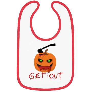 Discover Halloween Pumpkin Get Out Bibs
