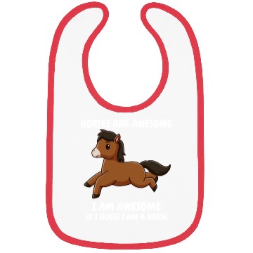 Discover Cute brown horse Bibs