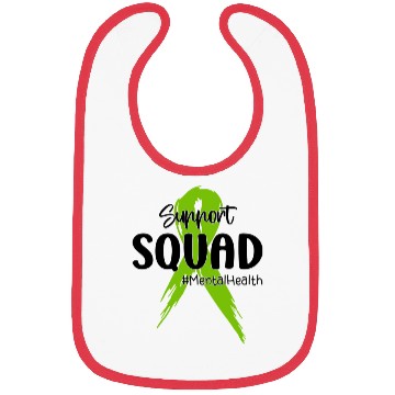Discover Support Squad Mental Health Awareness Lime Green Bibs