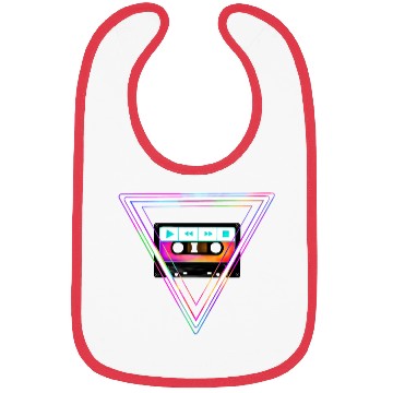 Discover Totally Triangular 80s Cassette Tape Bibs