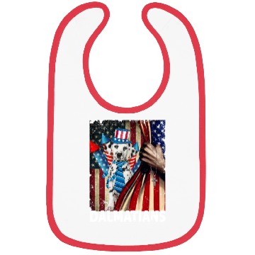 Discover Dalmatian 4th of July pride flag Bibs