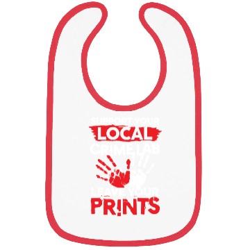Discover Support Your Local Crime Lab Leave Your Prints Bibs