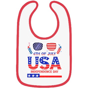 Discover 4th July USA Independence Day All American Pride Bibs