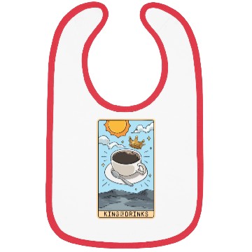 Discover Tarot Card Reader Hot Coffee Drinker Caffeine Bibs