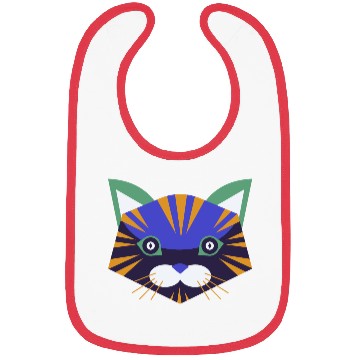 Discover Colorful Cat Face Bibs