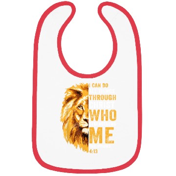 Discover I Can Do All Things Through Christ Jesus Lion Bibs